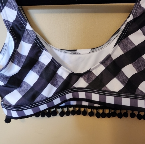 Asos Swim top Buffalo check Size 4 - Picture 4 of 6
